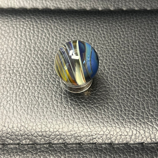 Blue Amber Purple Swirl Marble