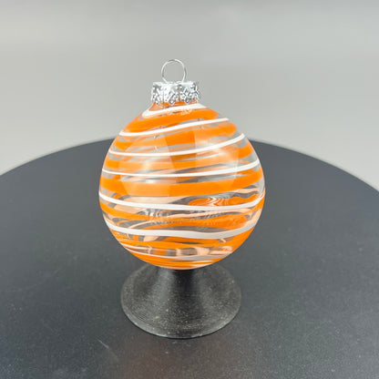 Orange & White Ornament