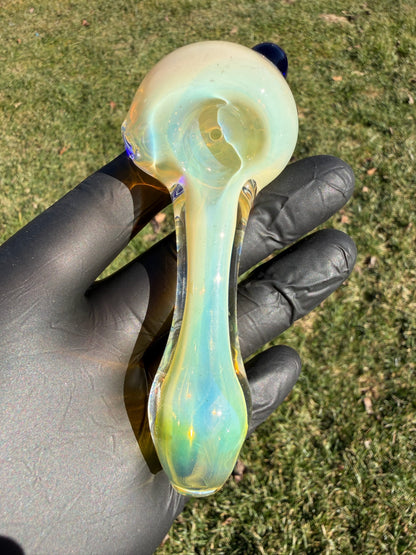 Silver Fume w/Blue Bowl