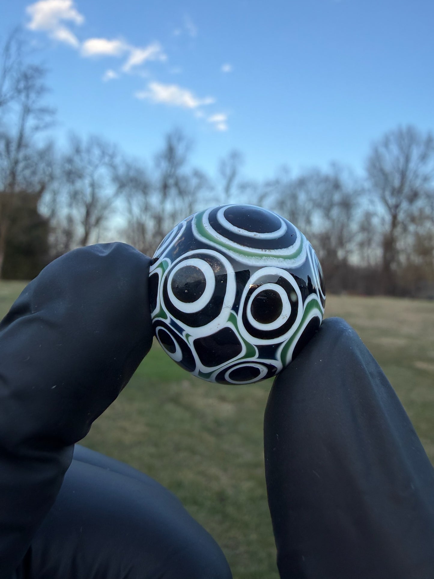 Chromium Accented Dot Stack Marble