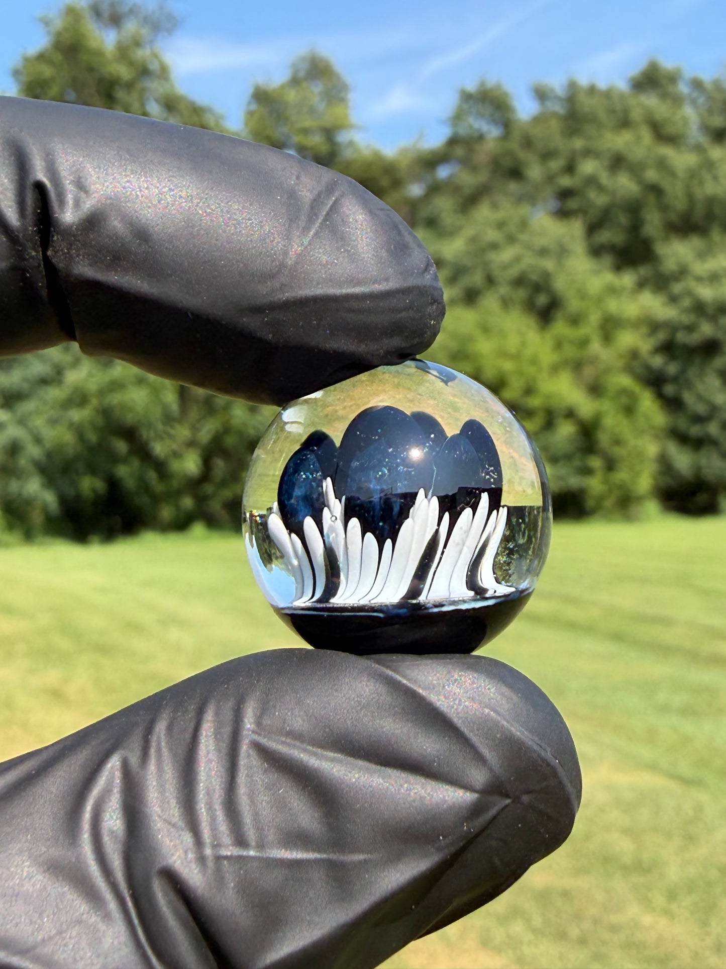 Black & White Implosion Marble