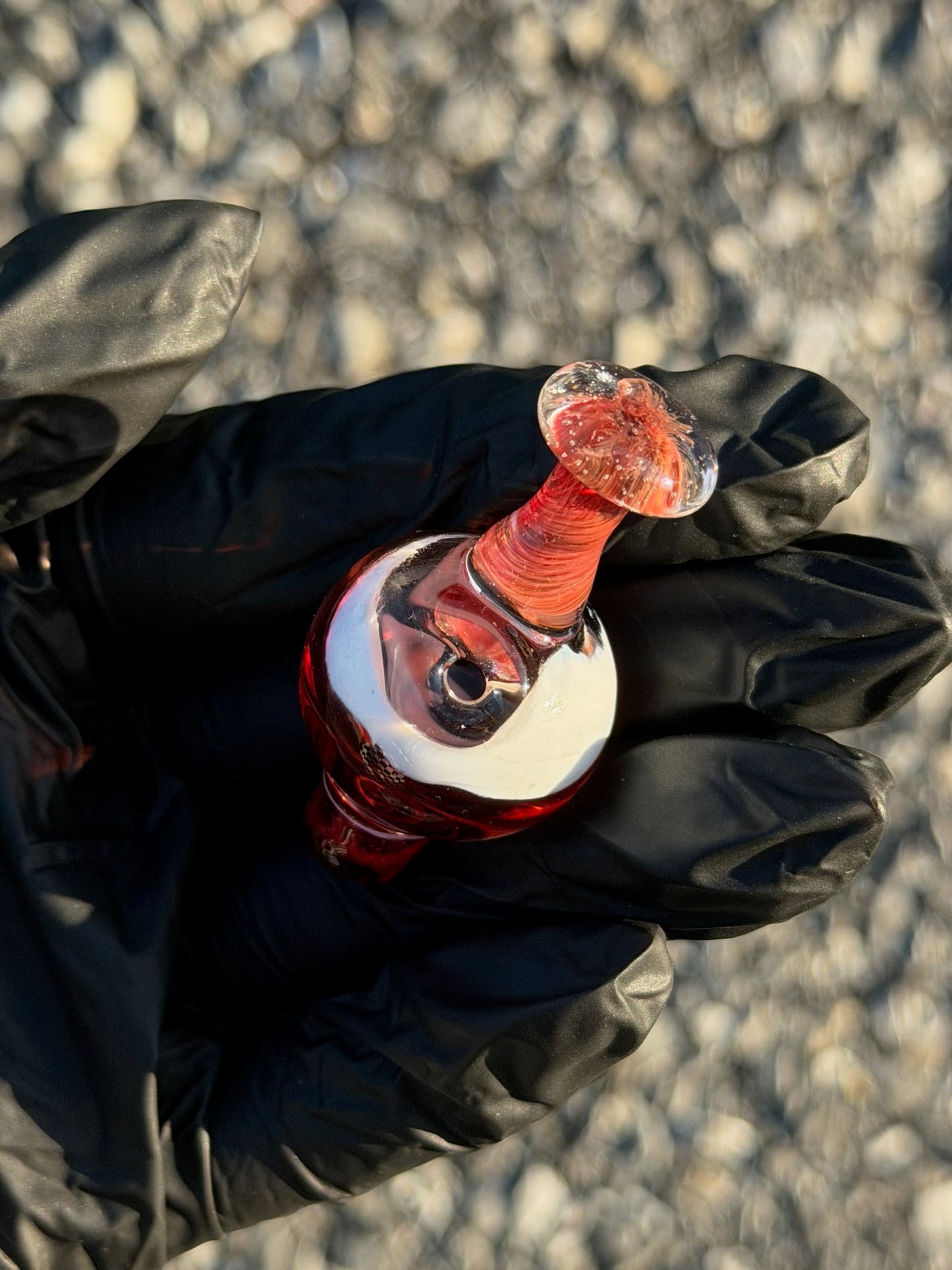 Red Swirl Bubble Cap