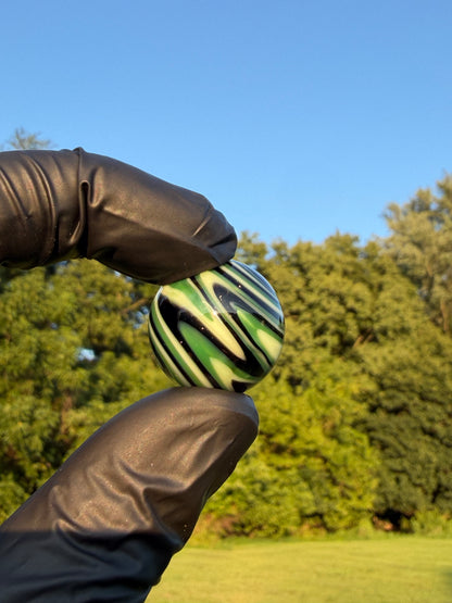 Green WigWag Marble