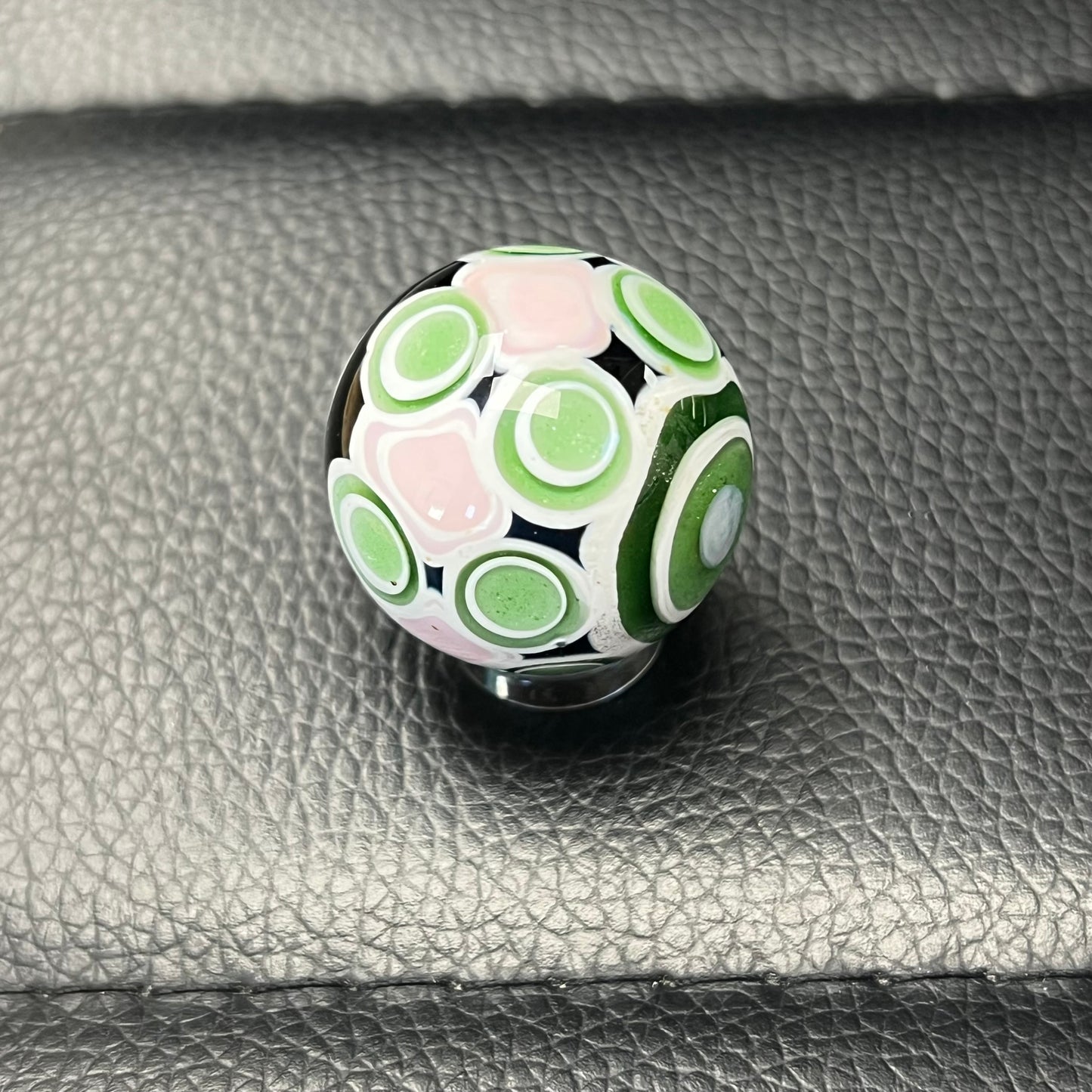 Pink & Green Stardust Dotstack Marble