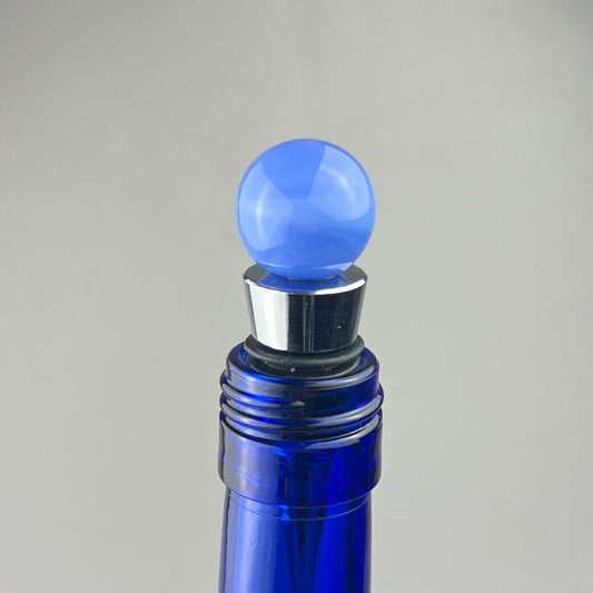 Solid Blue Bottle Stopper