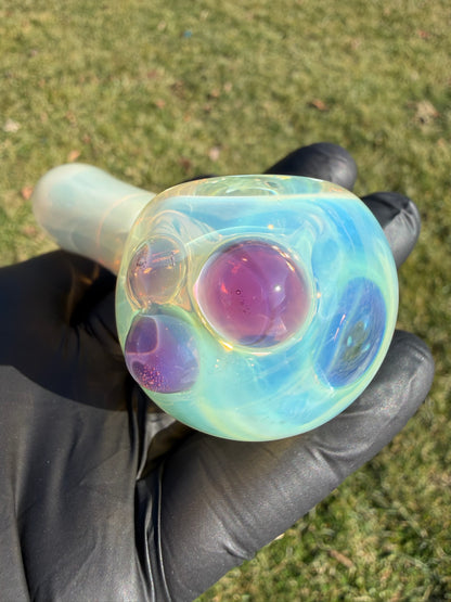 Silver Fume w/Purple Bowl