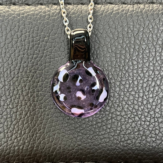 Purple Galaxy Leopard Pendy