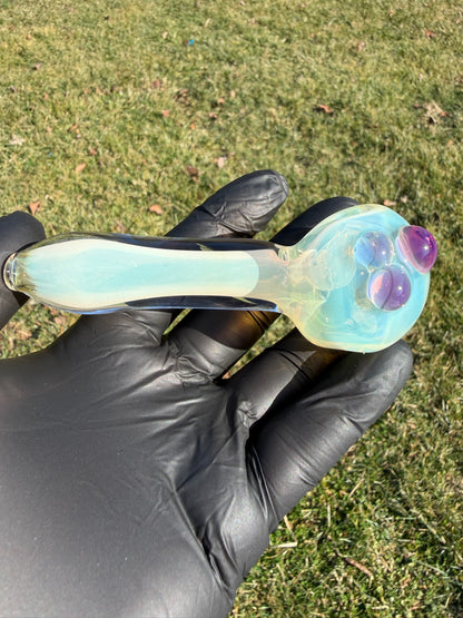 Silver Fume w/Purple Bowl