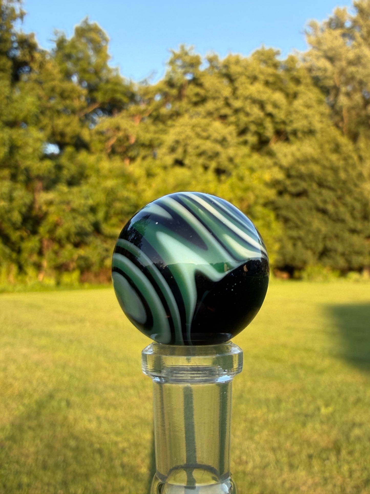 Green WigWag Marble