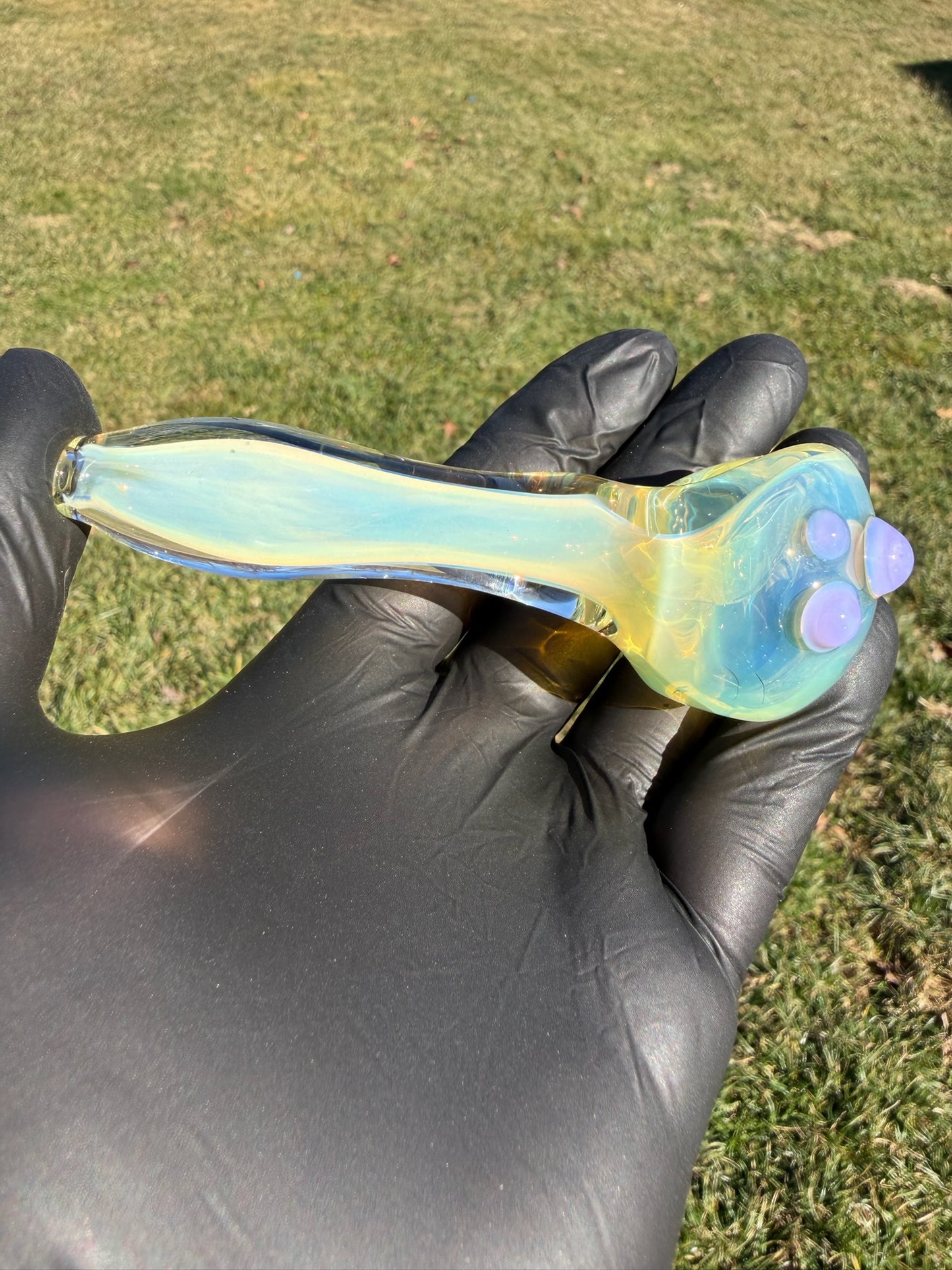 Silver Fume w/Milky Purple Bowl