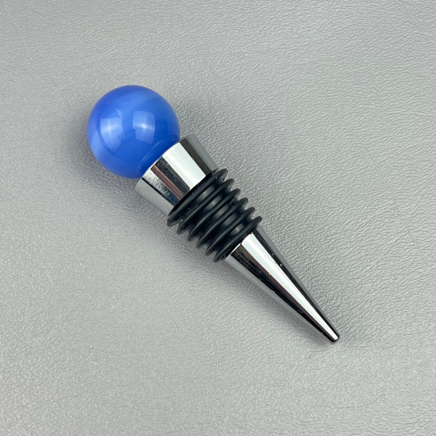 Solid Blue Bottle Stopper