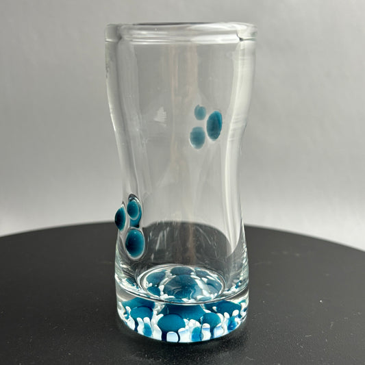 Blue And White Implosion Shot Glass