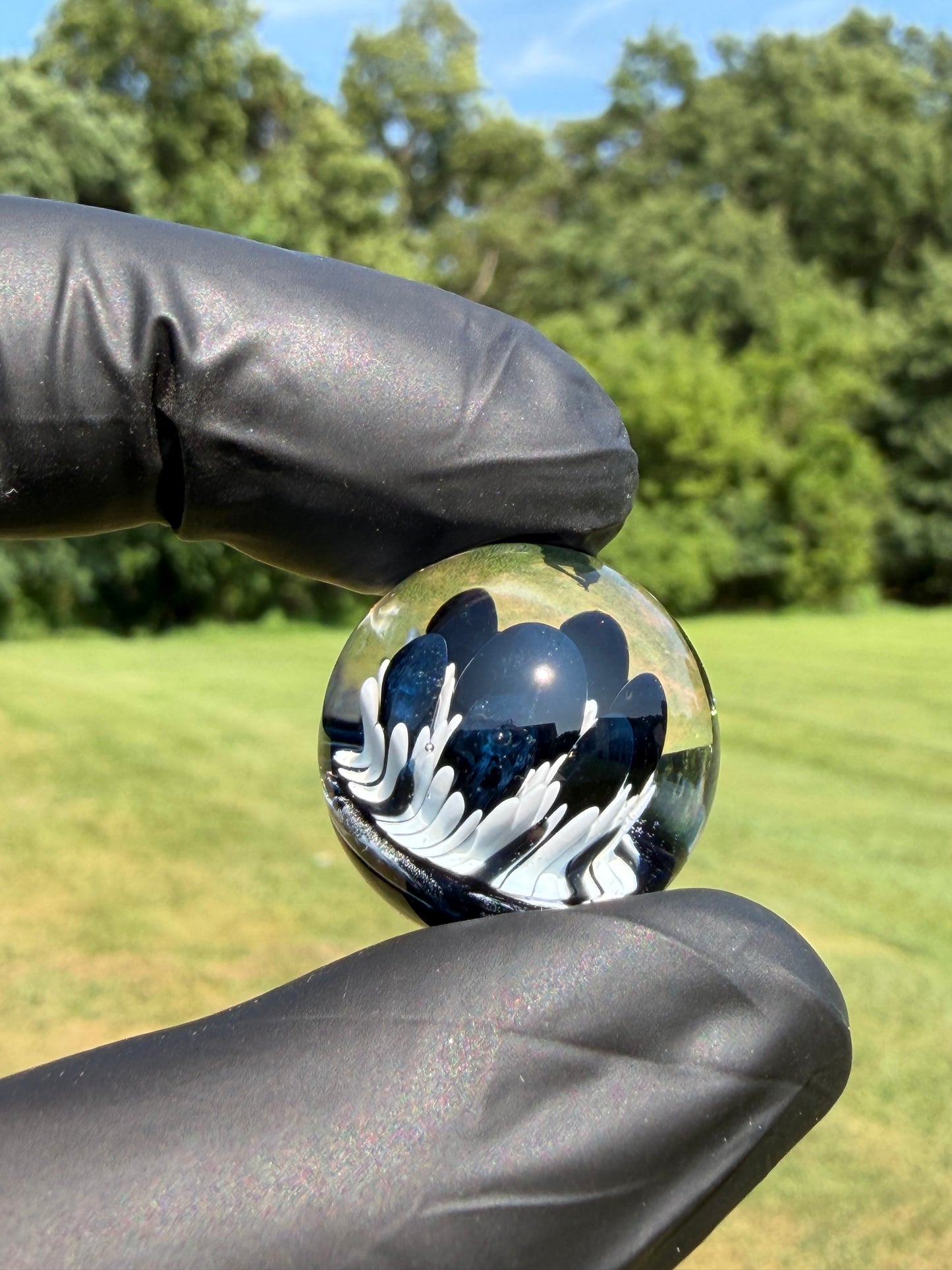 Black & White Implosion Marble