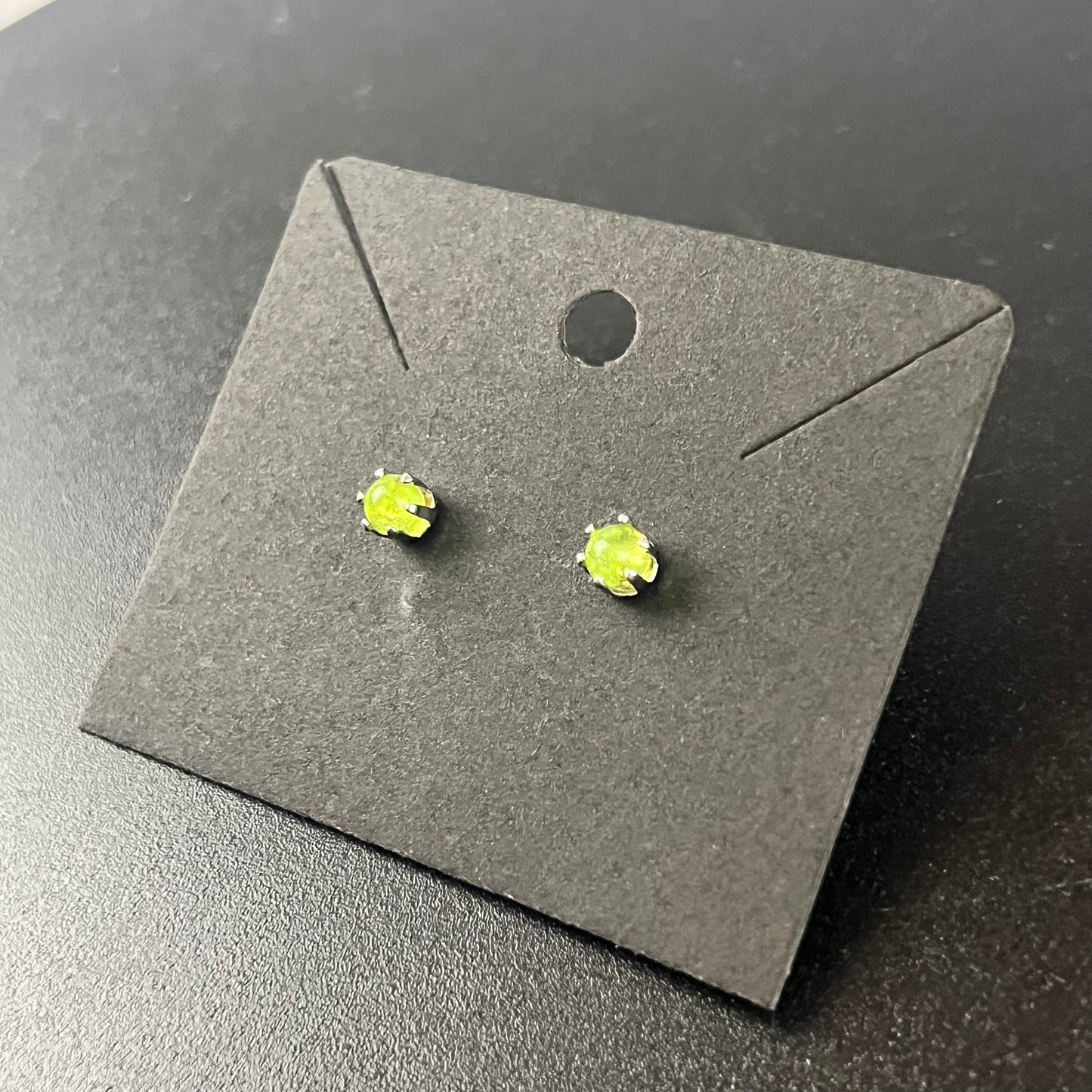 Green Prong Earrings