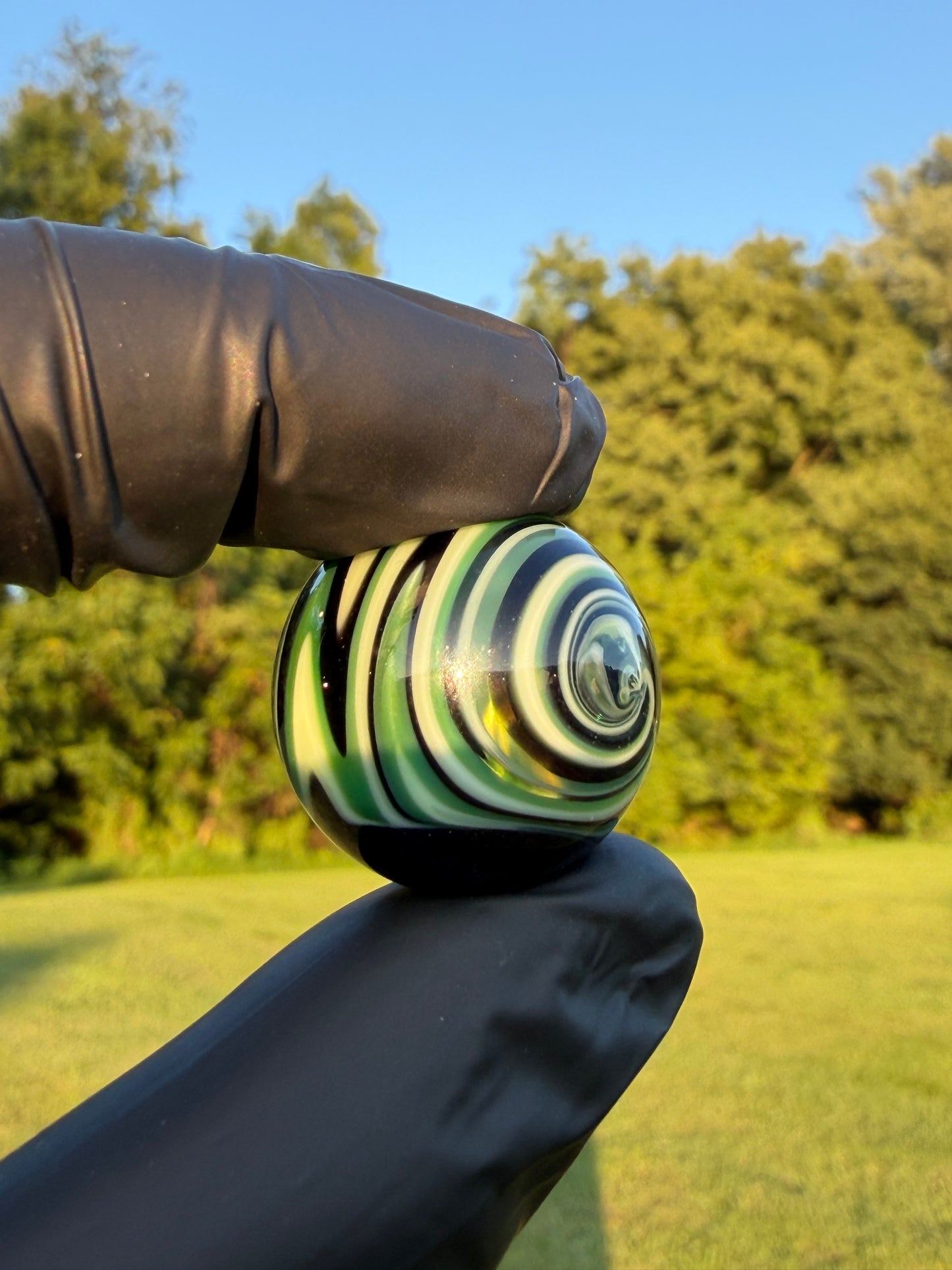 Green WigWag Marble