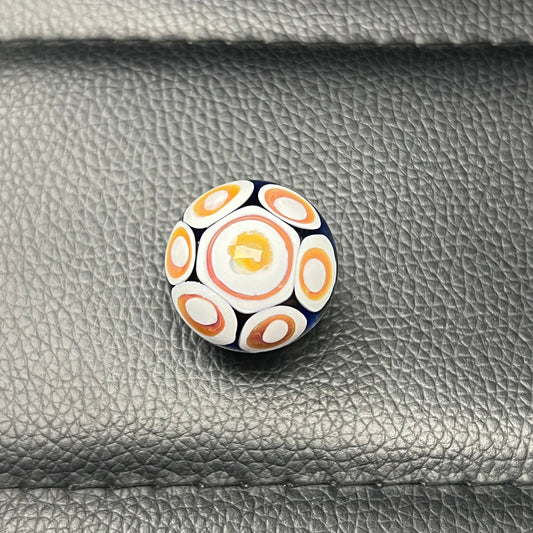 Blue Amber Dot Stack Marble