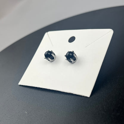 Black Prong Earrings