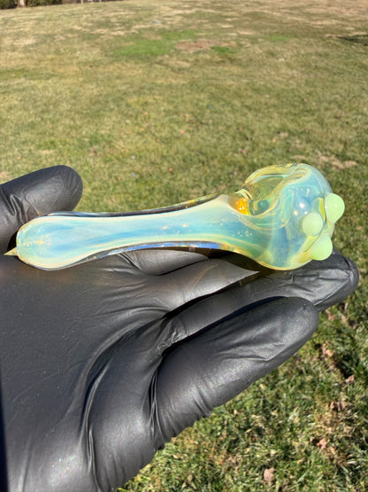 Silver Fume w/Green Bowl