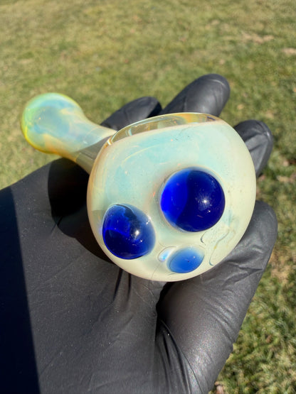 Silver Fume w/Blue Bowl