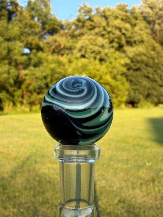 Green WigWag Marble