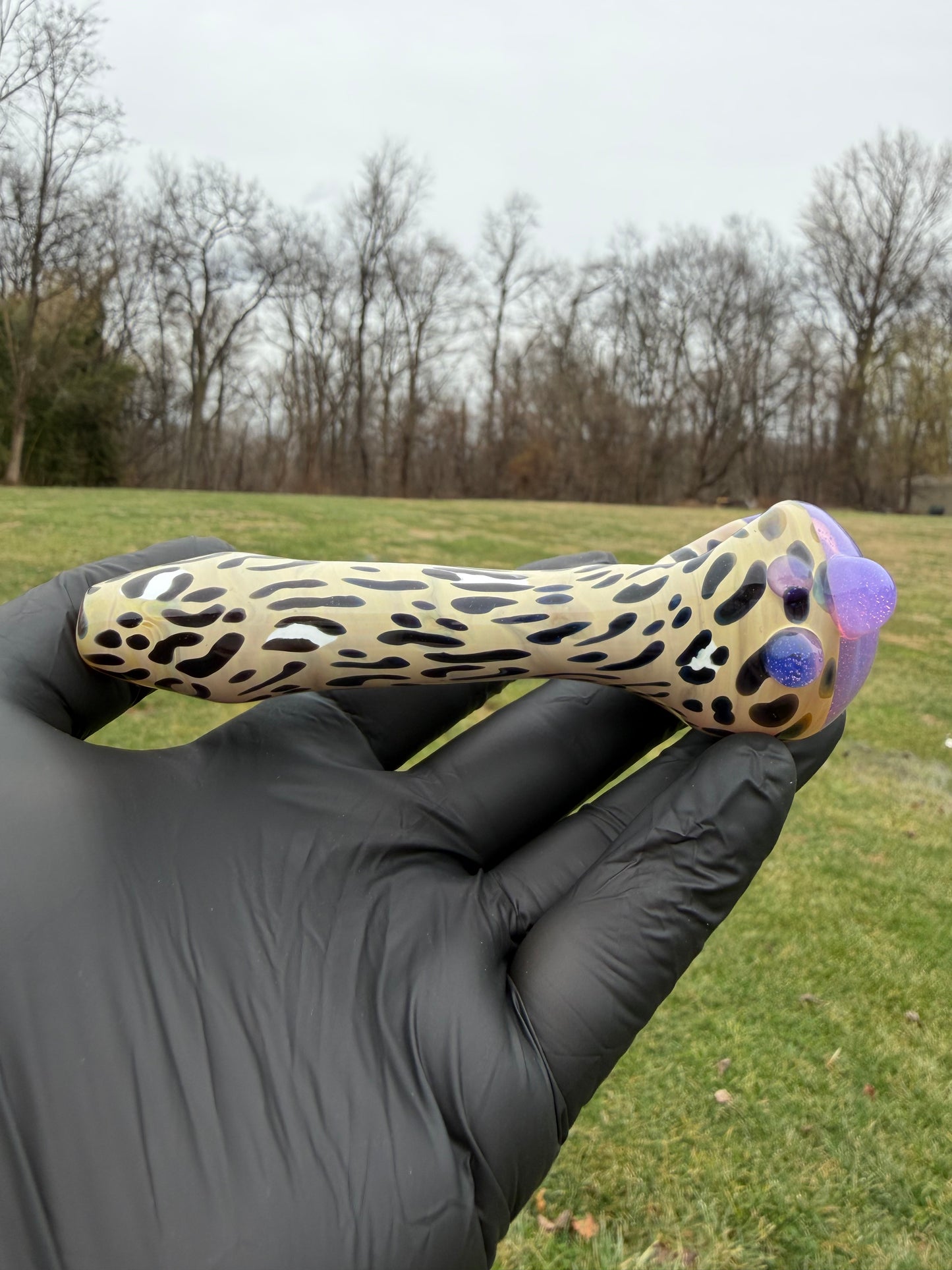 Pink Slyme Leopard Bowl