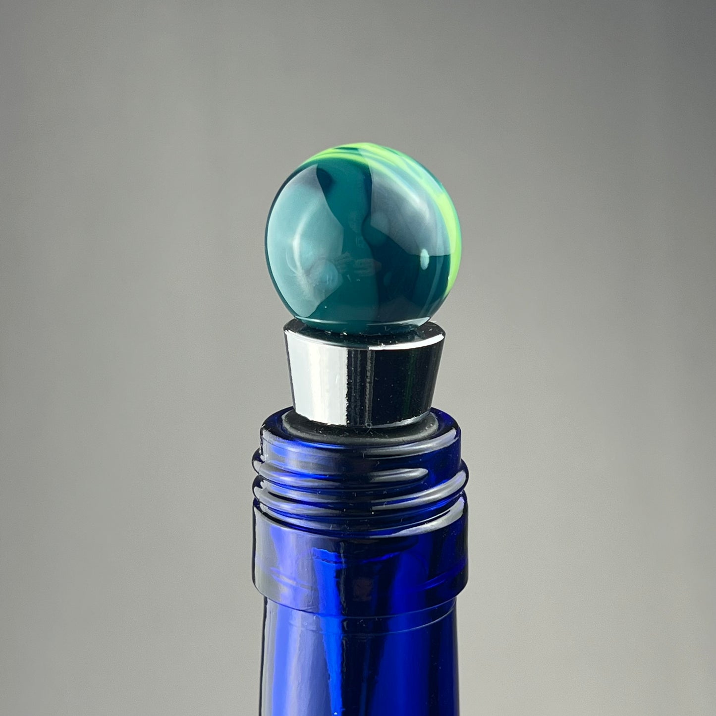 Blue Green Bottle Stopper