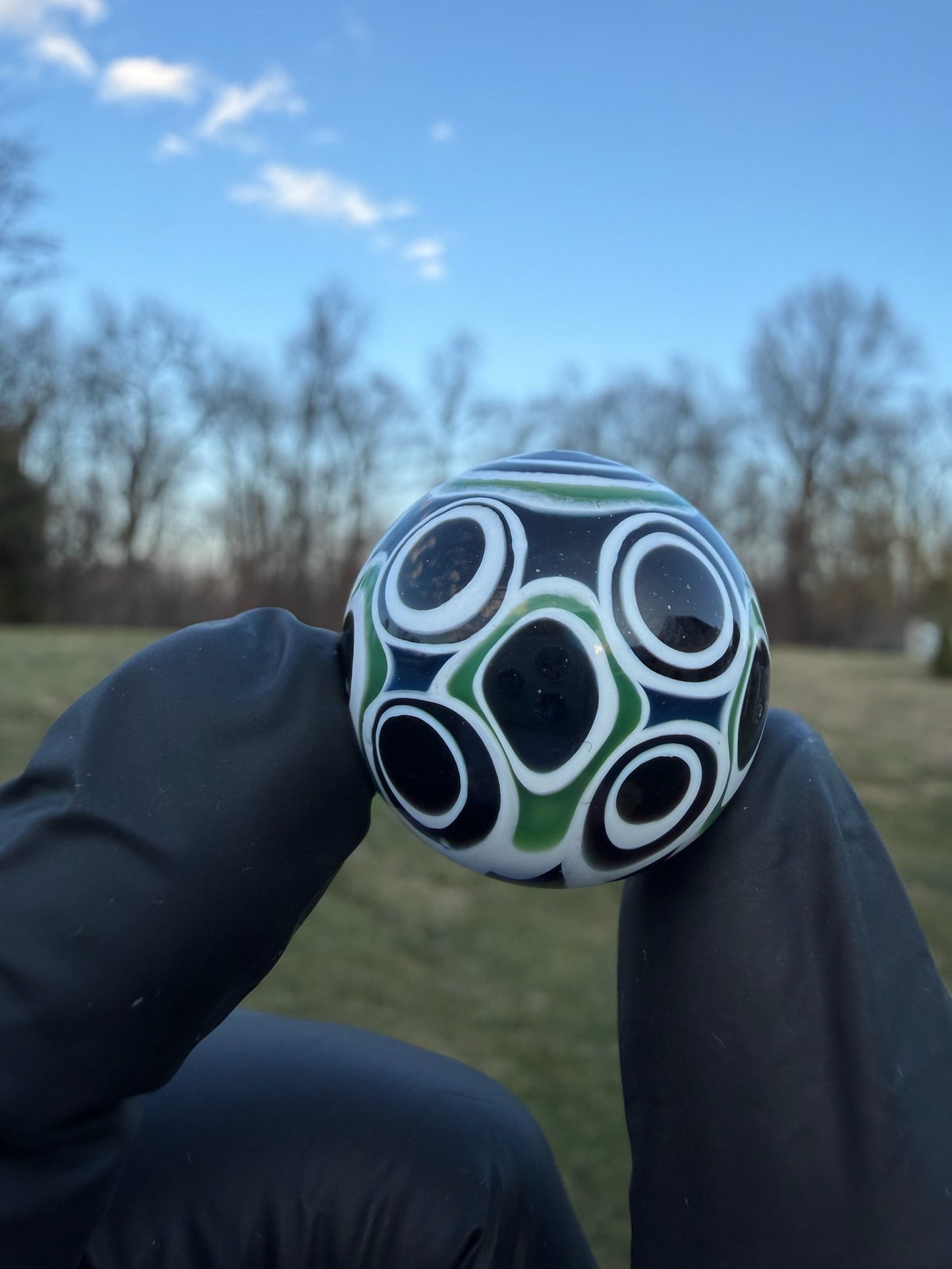 Chromium Accented Dot Stack Marble