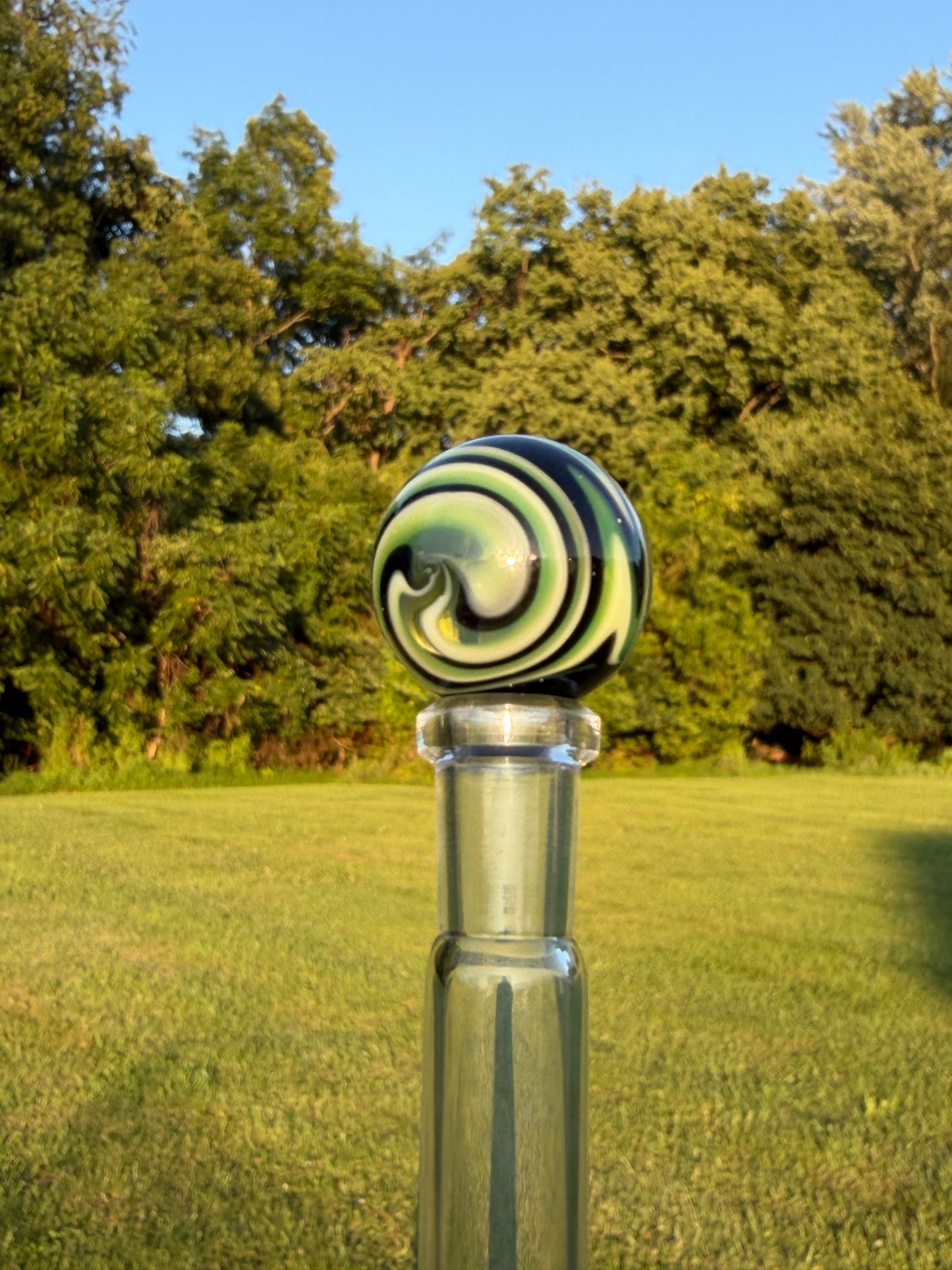 Green WigWag Marble