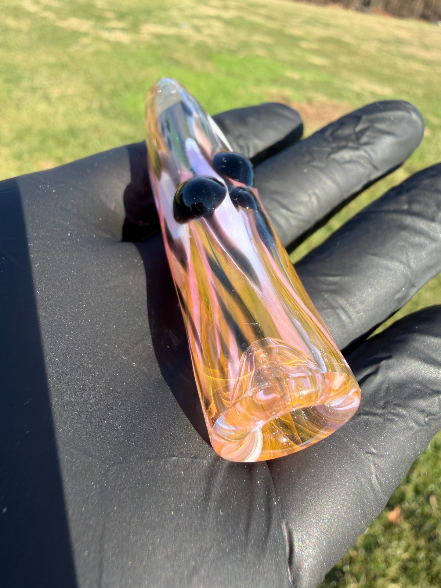 Gold Leopard Chillum