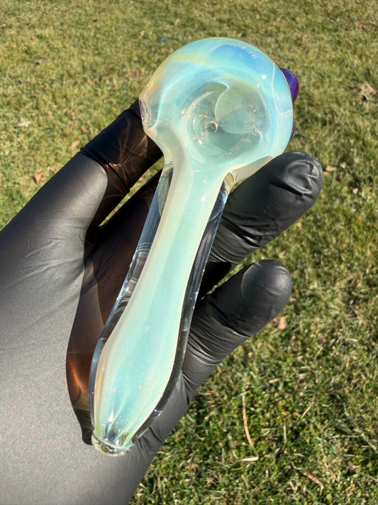 Silver Fume w/Purple Bowl