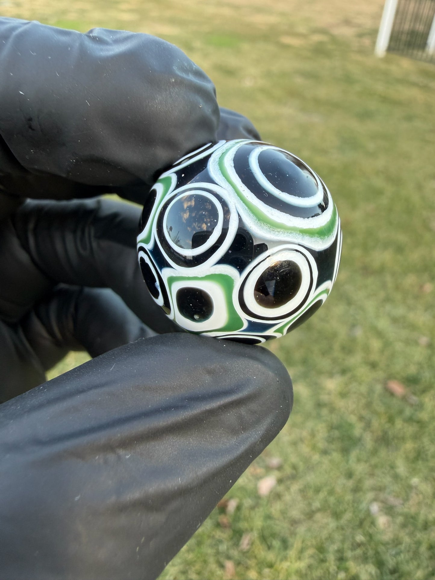 Chromium Accented Dot Stack Marble