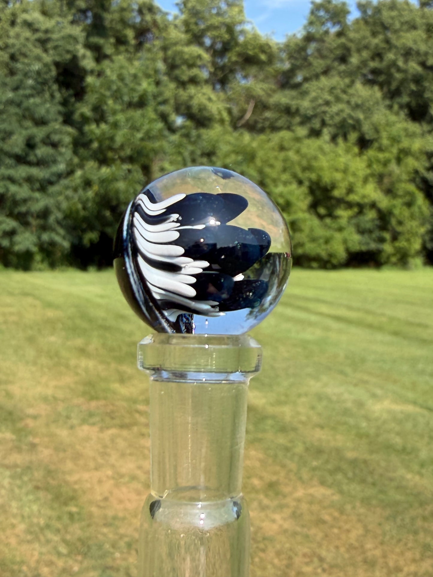 Black & White Implosion Marble