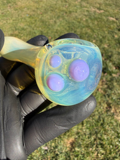 Silver Fume w/Milky Purple Bowl