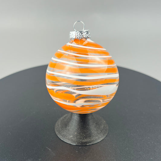 Orange & White Ornament