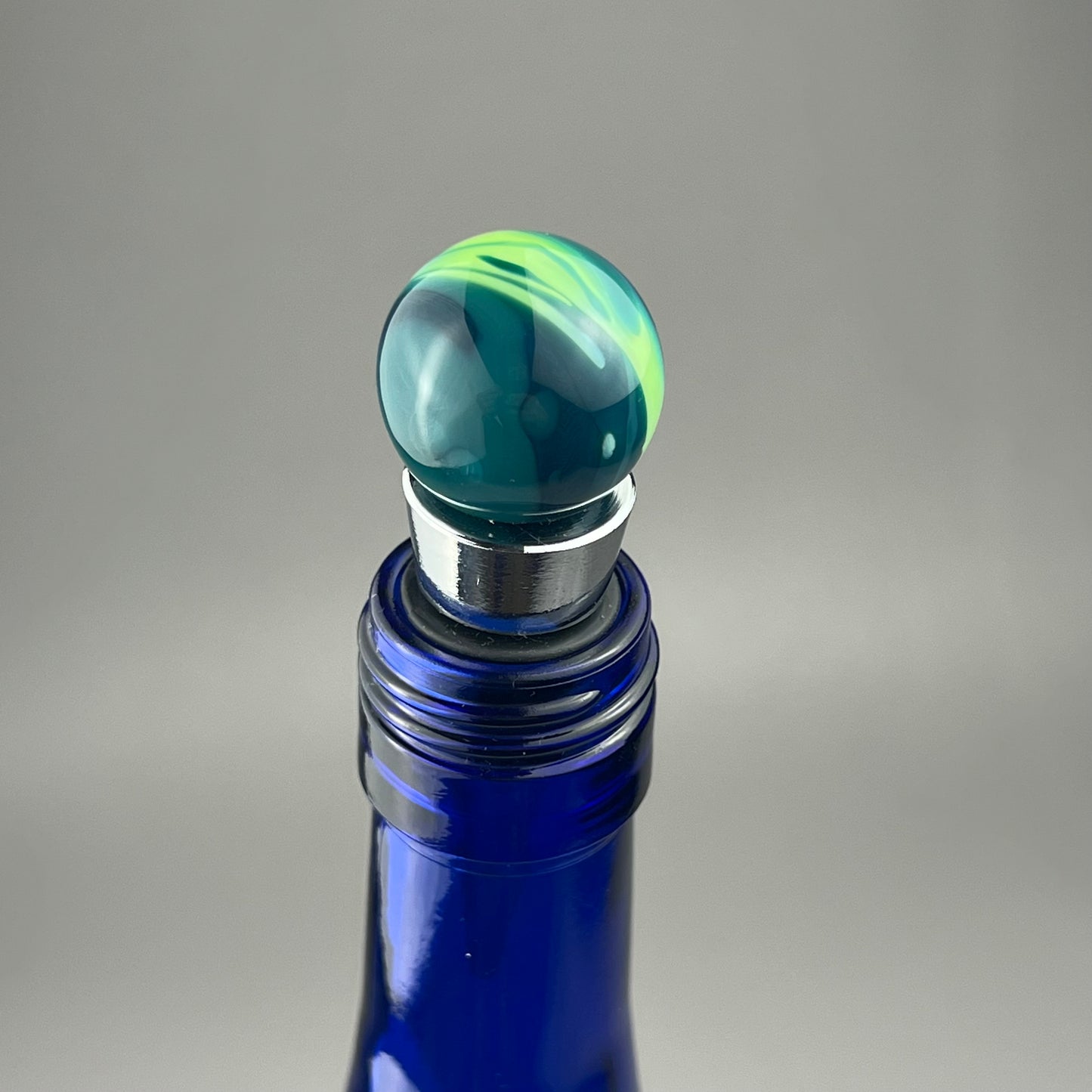 Blue Green Bottle Stopper