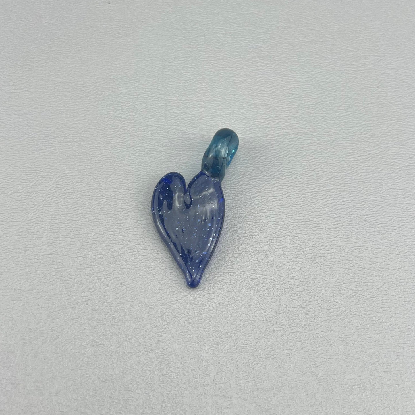 Blue Blizzard And Stardust Heart Pendant