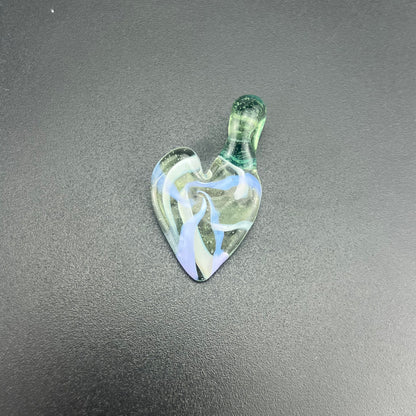 Purple CFL Swirl Heart Pendant
