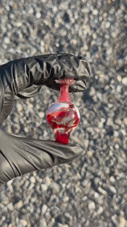 Red Swirl Bubble Cap