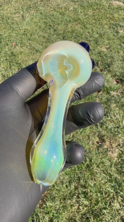 Silver Fume w/Blue Bowl