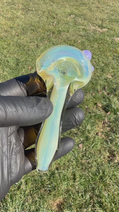 Silver Fume w/Milky Purple Bowl