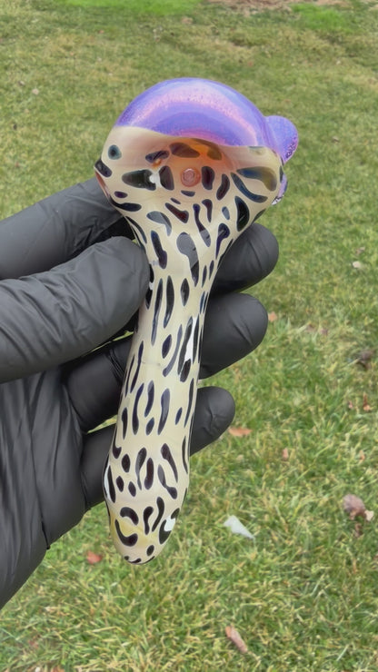 Pink Slyme Leopard Bowl