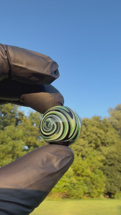 Green WigWag Marble