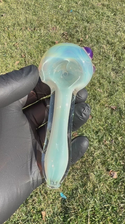 Silver Fume w/Purple Bowl